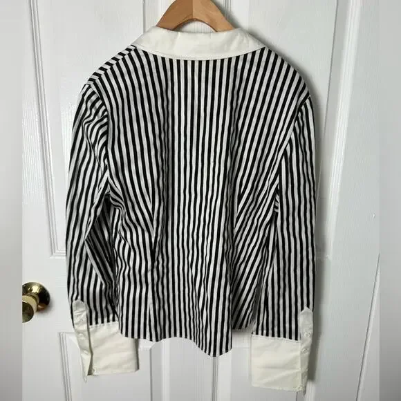 Alice + Olivia Melia Fitted Button Down Top L - Picture 5 of 8